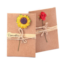 Handgemachte Grußkarte, getrocknete Blumen Dankeschön-Karte, Einladung zur Geburtstagsparty Karte